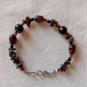 Multicolored gemstone and crystal bracelet